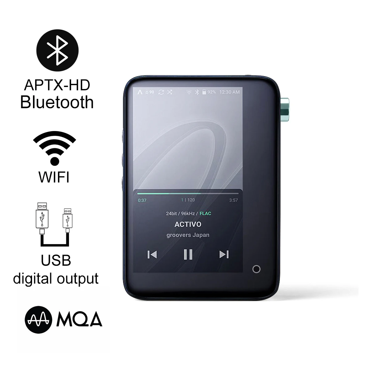 Astell&kern ACTIVO CT10 MP3 Játszadozó vel Bluetooth wifi Magas légnyomású levegő felbontású Digitális Hang Játszadozó Maroktelefon DAP vel USB DAC MQA