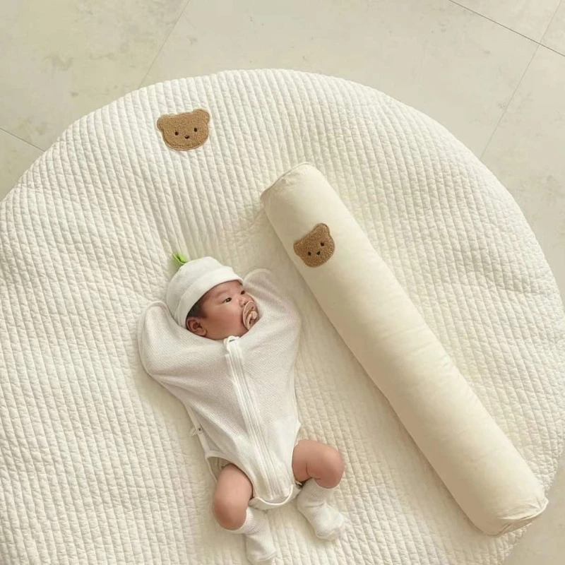 Korean New Baby Circular Crawling Mat Removable and Washable Floor Mat Beautifully Embroidered Children's Tent Carpet New