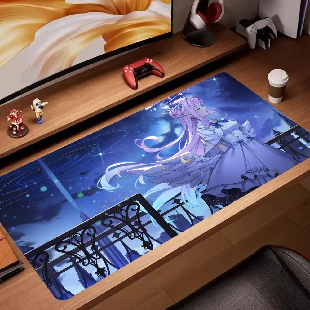 

Hot Fashion Game Blue Cute Misono Mika Mouse Pad Computer kawaii gaming Mouse Pad Gaming MousePad Waterproof PU Leather Mouse Mat Gamer
