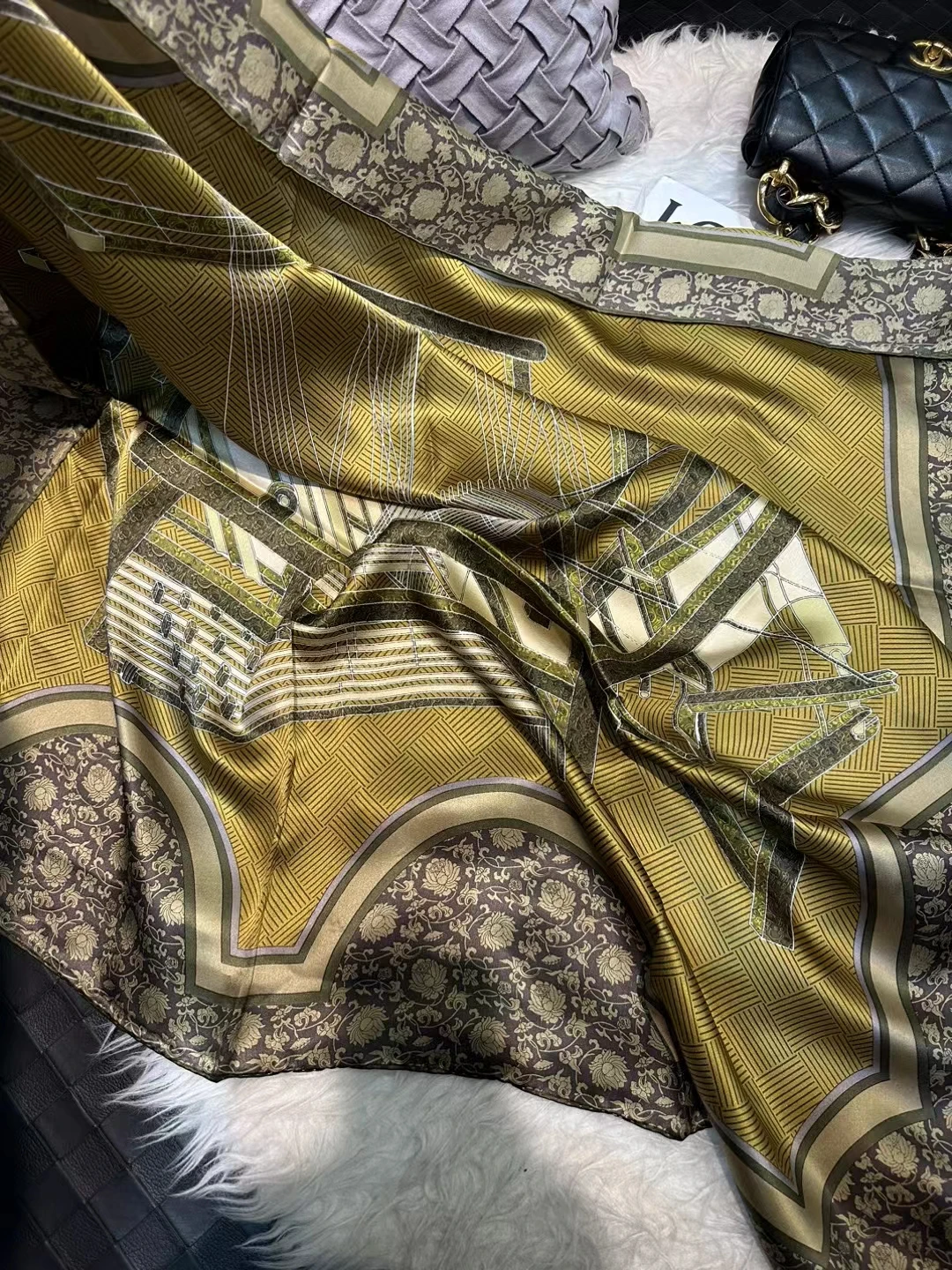 premium mulberry silk scarf refined edge detail