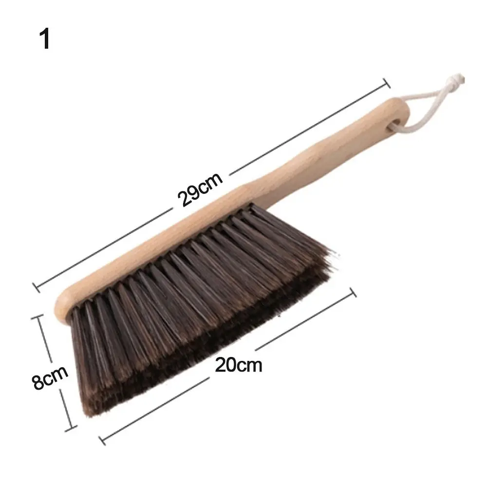  Hand Broom Soft Bristle Cleaning Brush Wooden Handle