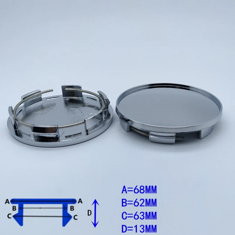 4Pcs 68mm Universal Car Wheel Center Hub Caps Cover Kit Auto Accessories