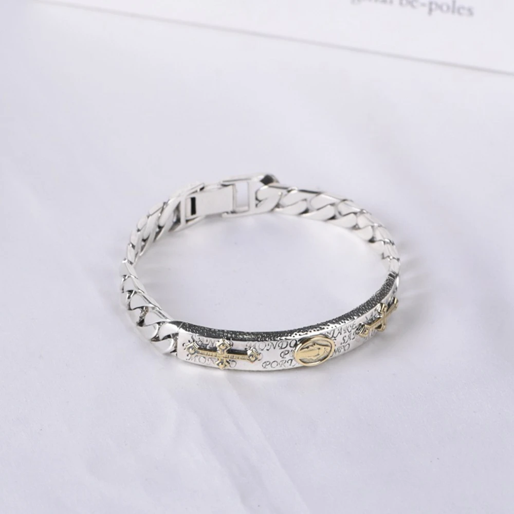 

pure 925 sterling silver, handsome, upscale, high-class men's bracelets, boyfriend bracelets, jewelry wholesale
