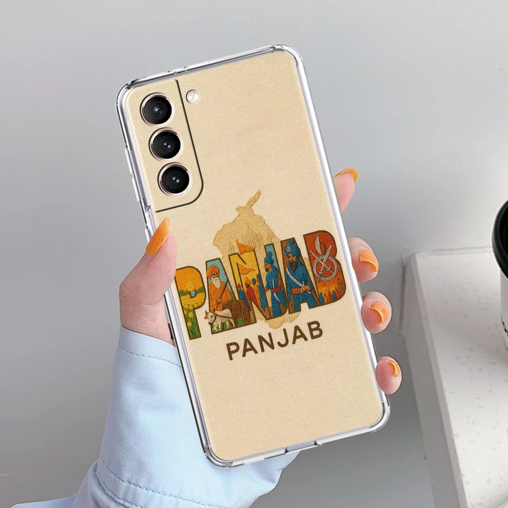 Clear Soft Phone Case with Punjab Map Design