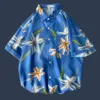 Goose Full Print Summer Button Up Shirt Men Casual Fashion Short Sleeves Shirts Button Lapel Summer 2024 Hawaiian Beach Shirt 5