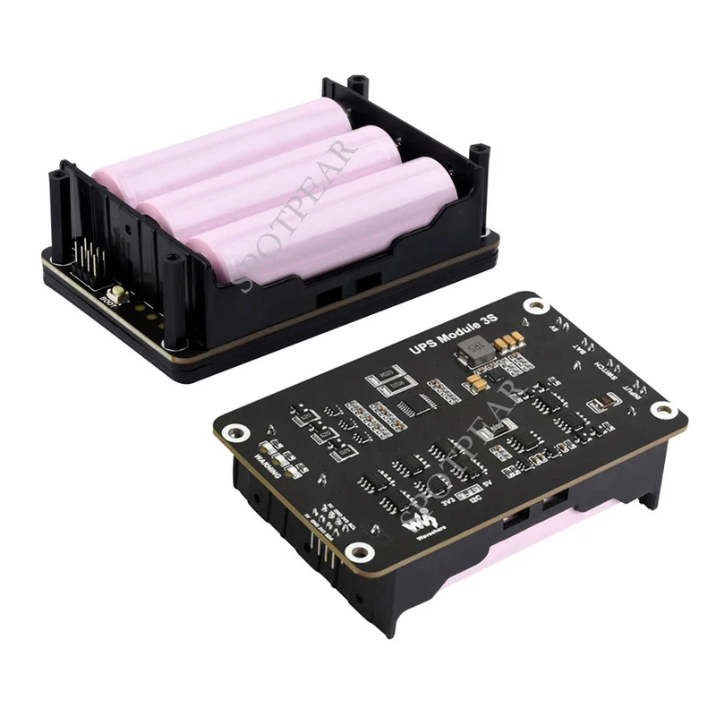 Placa de Expansão Uninterruptible Power Supply Raspberry pi Ups Suporta Carregamento e Descarregamento 3s Serial Output 5v 5a