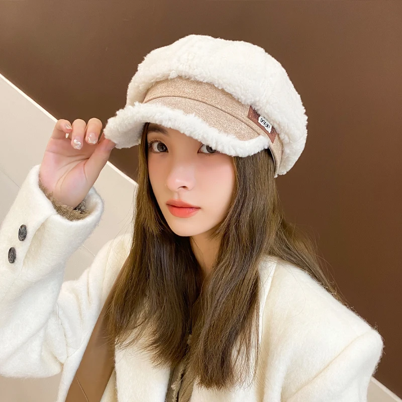 Octagonal Duck Tongue Hat for Women Korean Fashion wool hats winter hats classic hats vintage hats