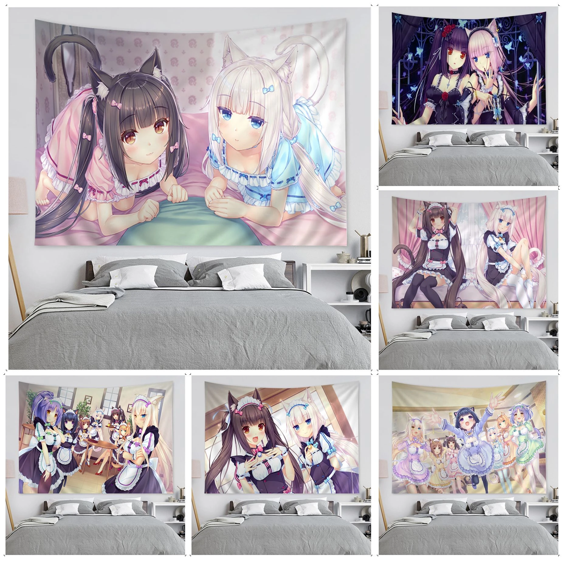 Kawaii Anime Tapestry Mandala Tapestry Hanging Wall Anime Tapestry