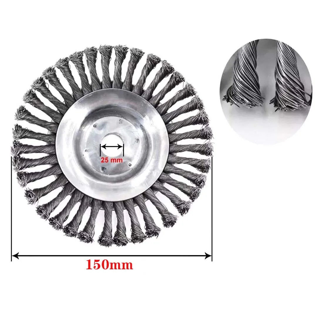 Mower With 6 Inch Steel Wire Weeding Head Wheel Kink 6 Inch Steel Wire Weeding Head Accessories Garden Tools Brush Disc