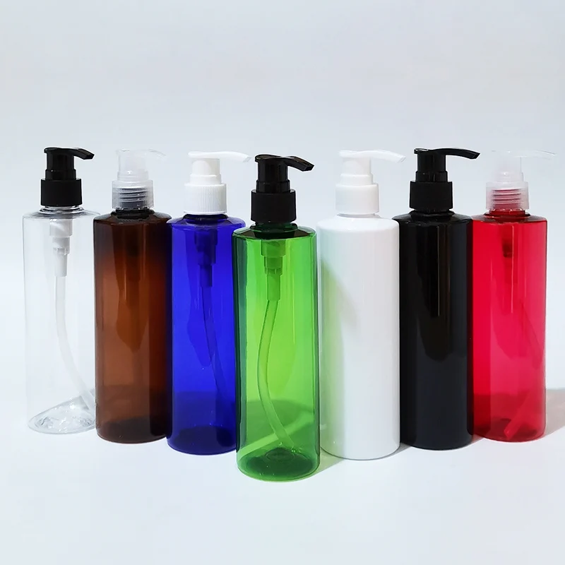 

30pcs 250ml White Round Screw Pump Shampoo Bottles Containers For Cosmetic Packaging ,250cc Lotion Bottle With Dispenser
