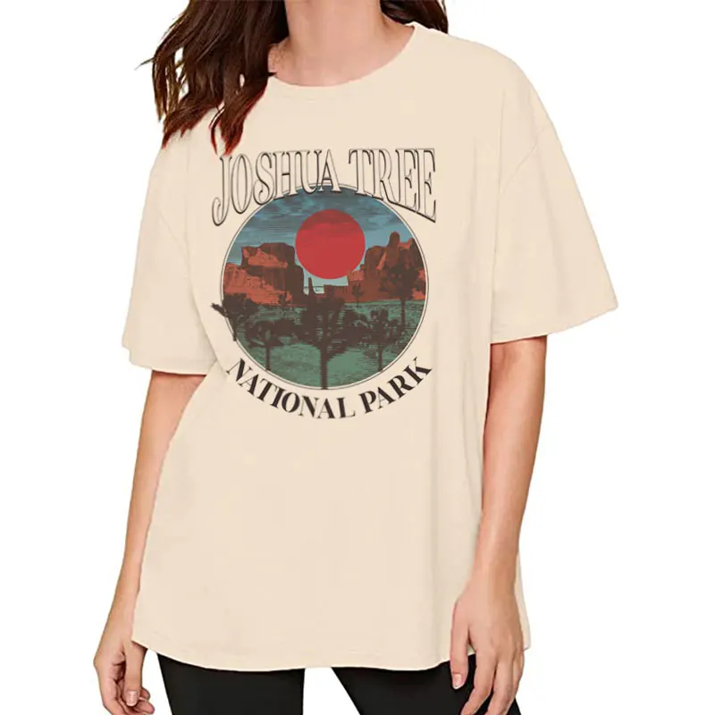 

Joshu Tree Women T-Shirt Mushroom Tops Cowgirl Vintage Western Rodeo Graphic Tee Short Sleeve Cute Retro T Shirt Tops
