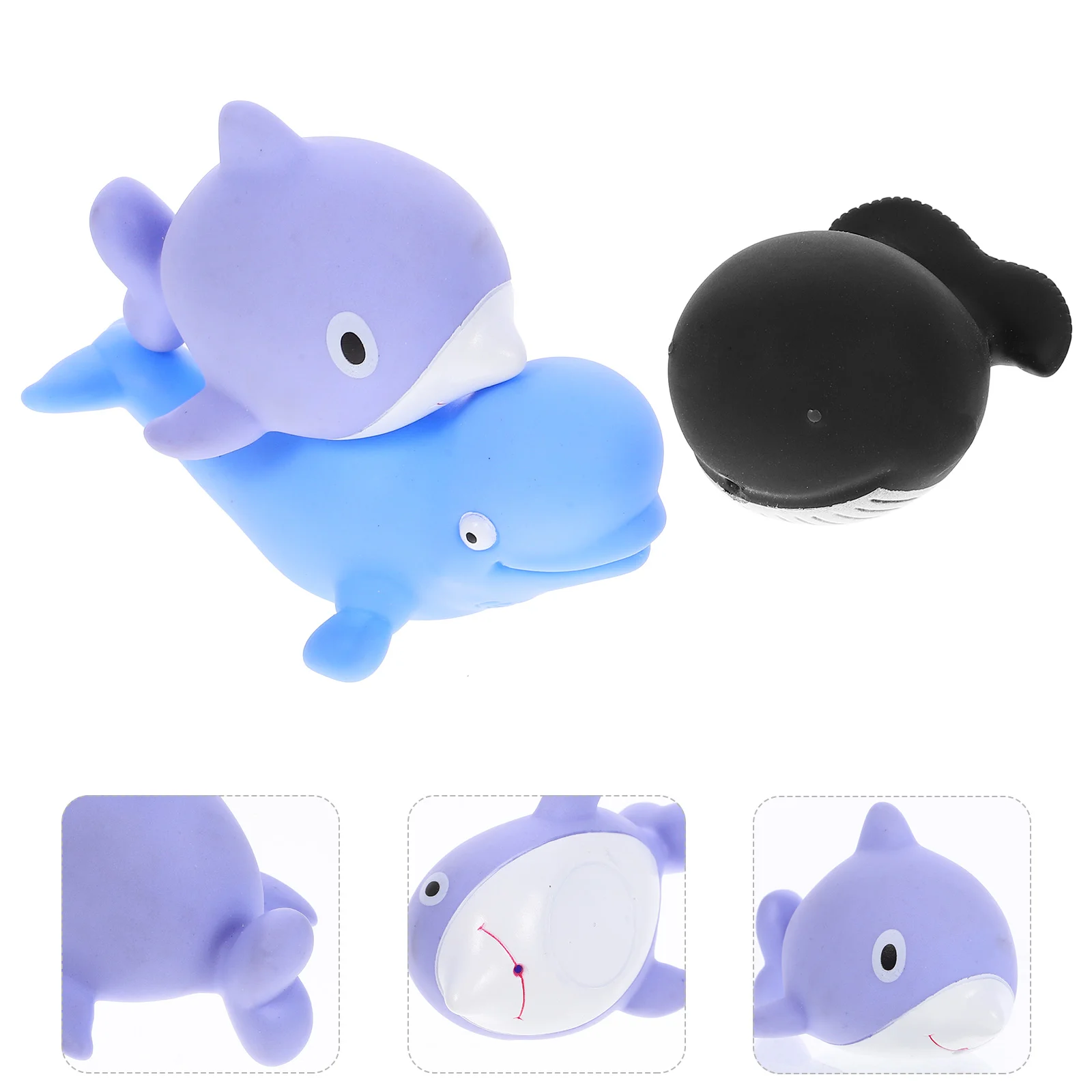 

3 Pcs Baby Bath Toys Kids Plaything Creative Bathing Infant Tub Dolphin Small Animal Eva Sea Bathtub