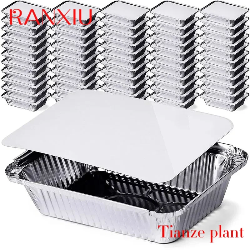 

CustomCustom Fast Food Aluminum Foil Food Container/Box Disposable Aluminum Tin Foil Baking Pans/Tray/Dishes/Plates For Food Pac