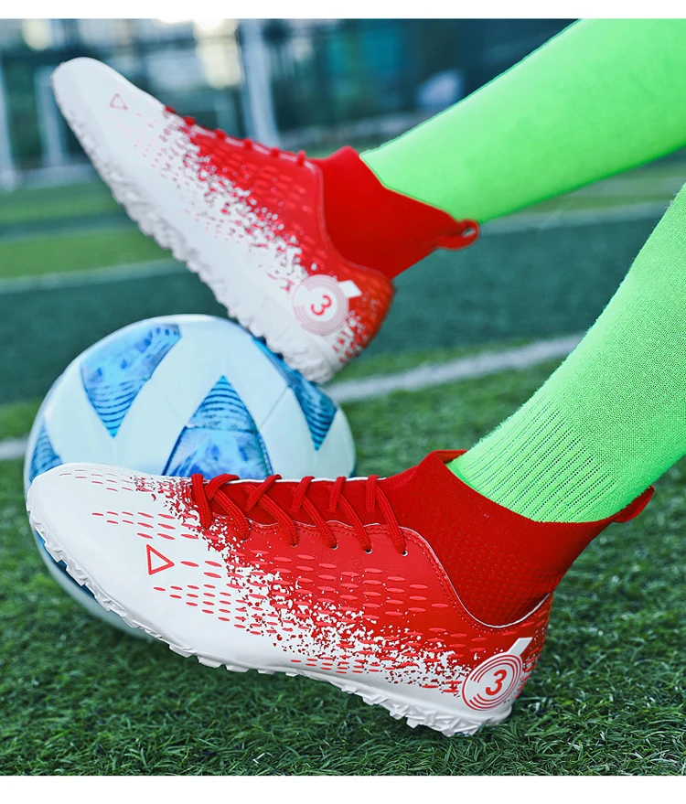 Vīriešu futbola apavi ar radzēm, sporta apavi, futzāla bērnu futbola zābaki, iekštelpu un āra treniņu apavi, neslīdoši apavi_voghion.com