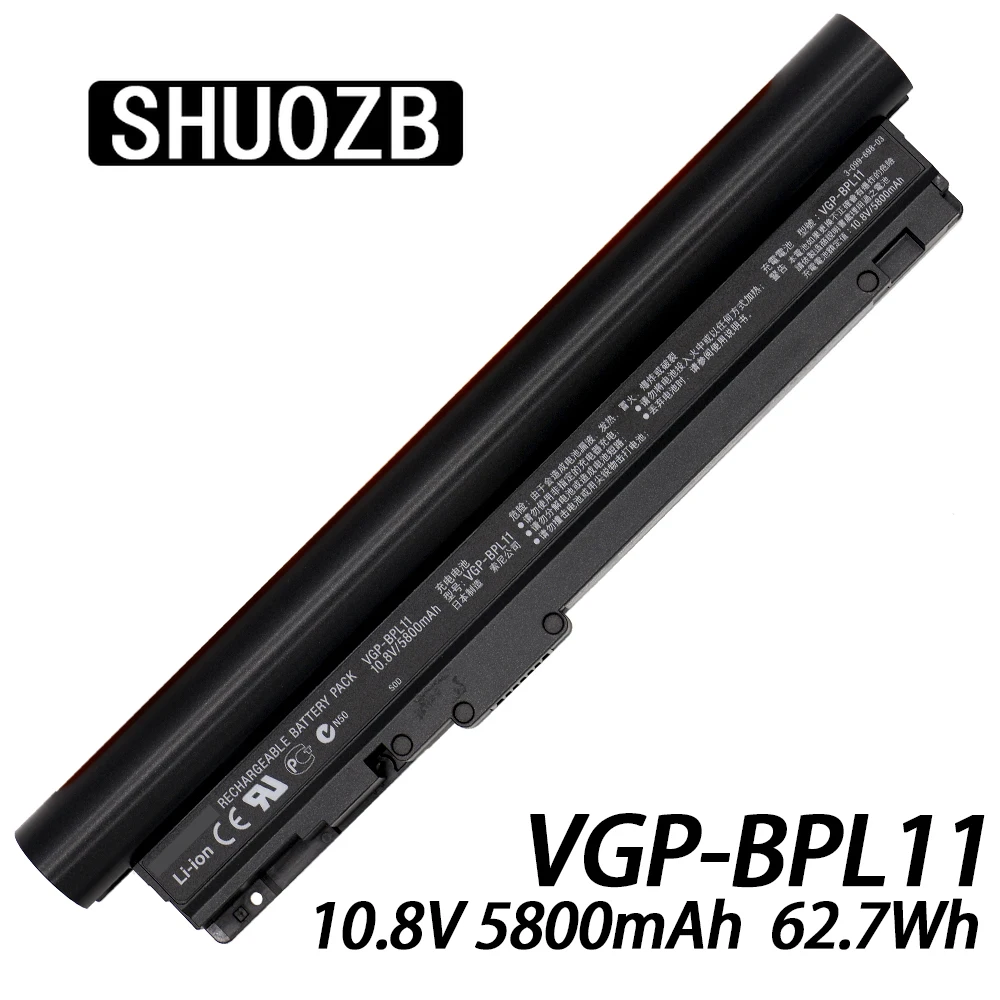 Nova Bateria Original para Sony Vaio Vgp-bps11 Vgp-bpl11 Vgp-bpx11 Bps11 Vgn-tz121 Tz92s Vgn-tz11 Shuozb Vgn-tz13 10.8v 5800mah