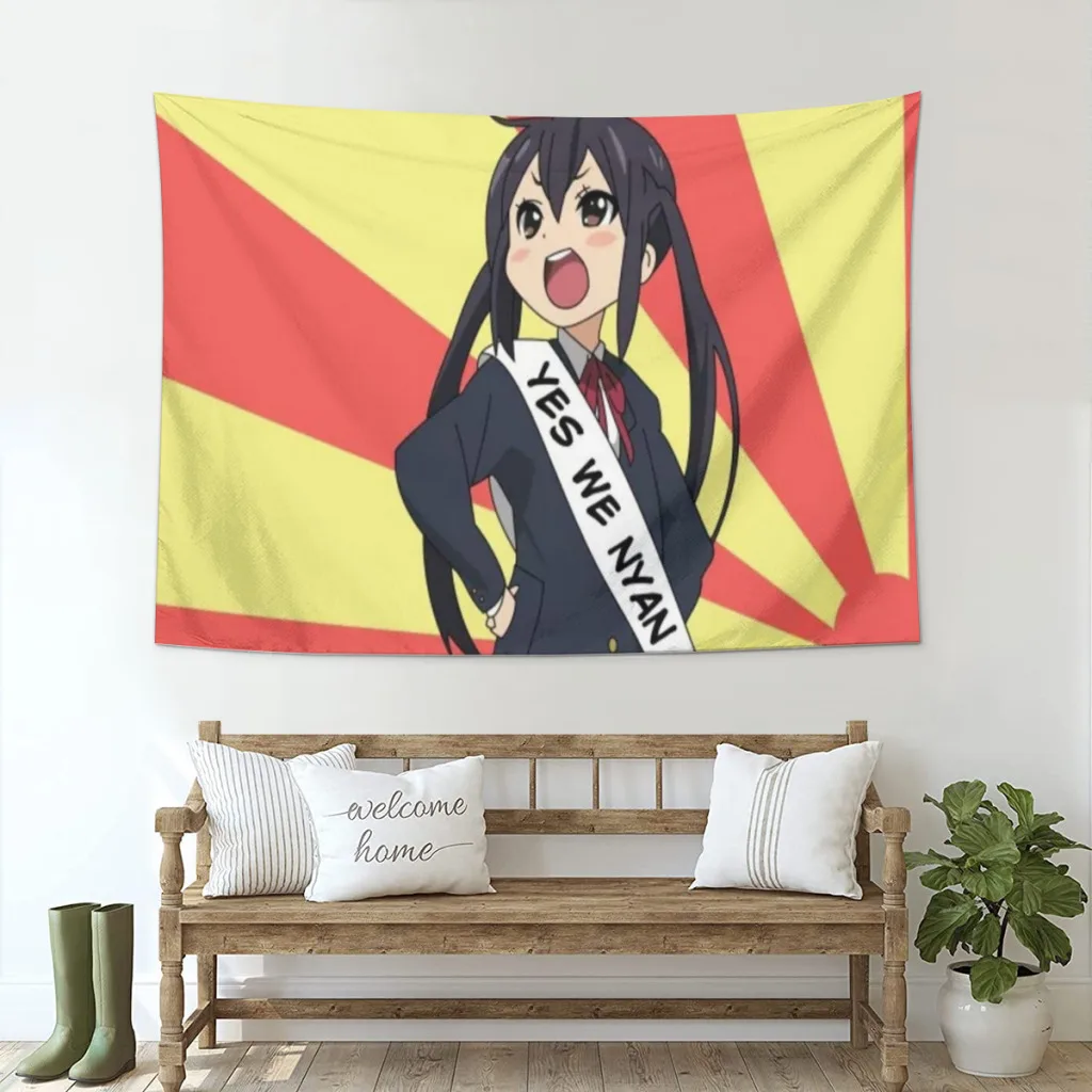 

Anime Japan Kawaii New K-ON! Tapestry Fabric Lace Wall Hanging Beach Room Decor Fabric Yoga Mat Sheet Sofa Blanket