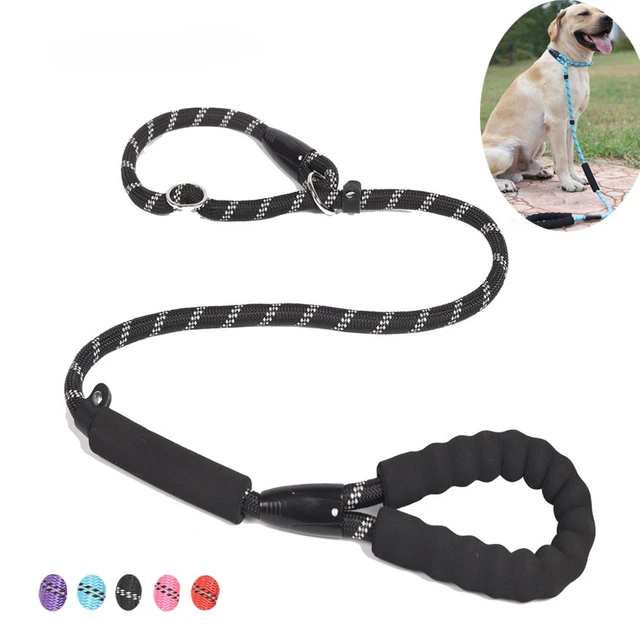 1.6m Reflective Rope Dog Lead Leash For Small Large Dogs Nylon Basic  Leashes Dog Walking Big Dog Collar - Collars, Harnesses & Leads - AliExpress