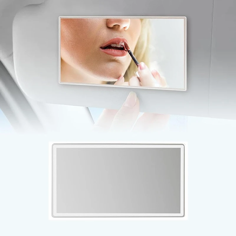 Car Makeup Mirror Car Stainless Steel Portable Auto Sun-Shading Visor HD Mirrors Car Interior Mirror Universal Car-styling