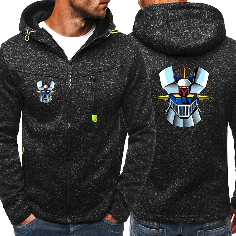 Mazinger Z Anime Felpe Old Manga Jacket Felpe Robot Movie Men Sports Abbigliamento Casual Zipper Tide Jacquard Felpe Fleec