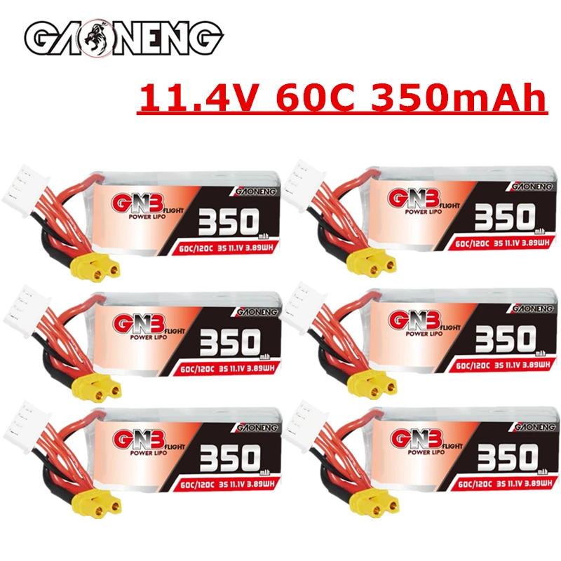 

Аккумулятор GAONENG GNB 3S 11,1 В 350 мАч 60C/120C LiPo для FPV радиоуправляемого гоночного вертолета квадрокоптера дрона 11,1 В аккумулятор с разъемом XT30