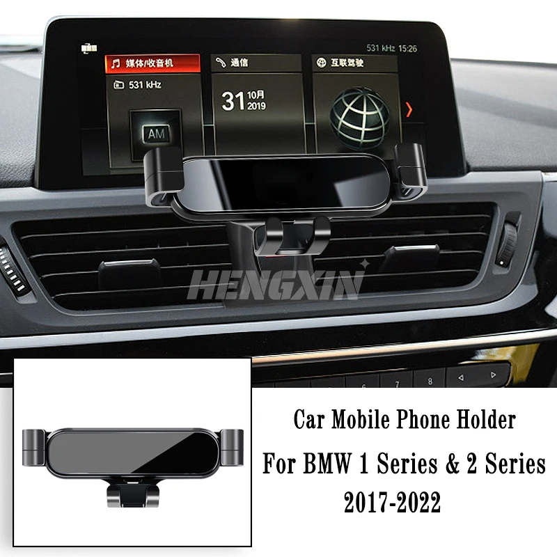 

Автомобильный держатель для телефона для BMW 1 2 серии 2017-2022 гравитационный навигационный кронштейн зажим для воздуховыпускного отверстия поворотный держатель аксессуары