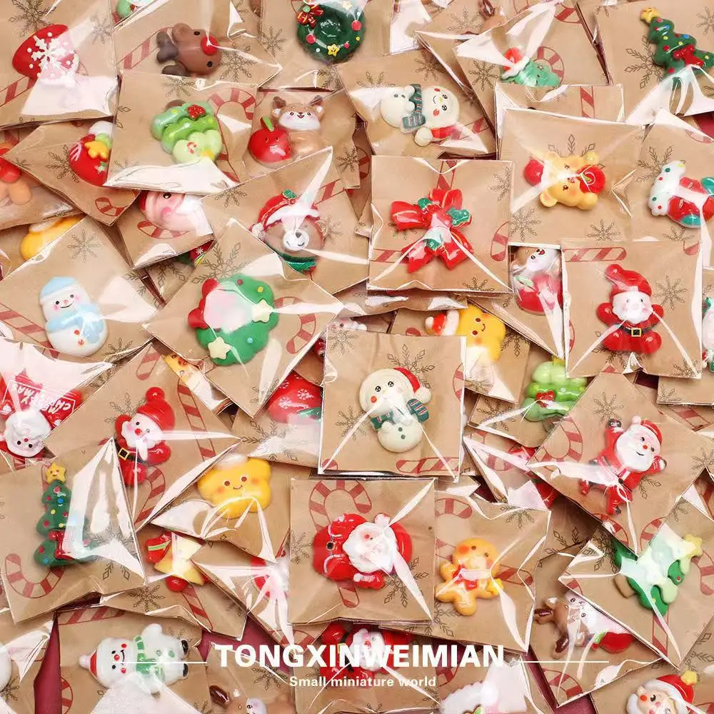 100-10PCS Christmas Decorations, Mini Santa Claus Refrigerator Magnets, Christmas Decorations Home, Home Decoration