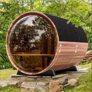 Panoramic Outdoor Barrel Sauna 1