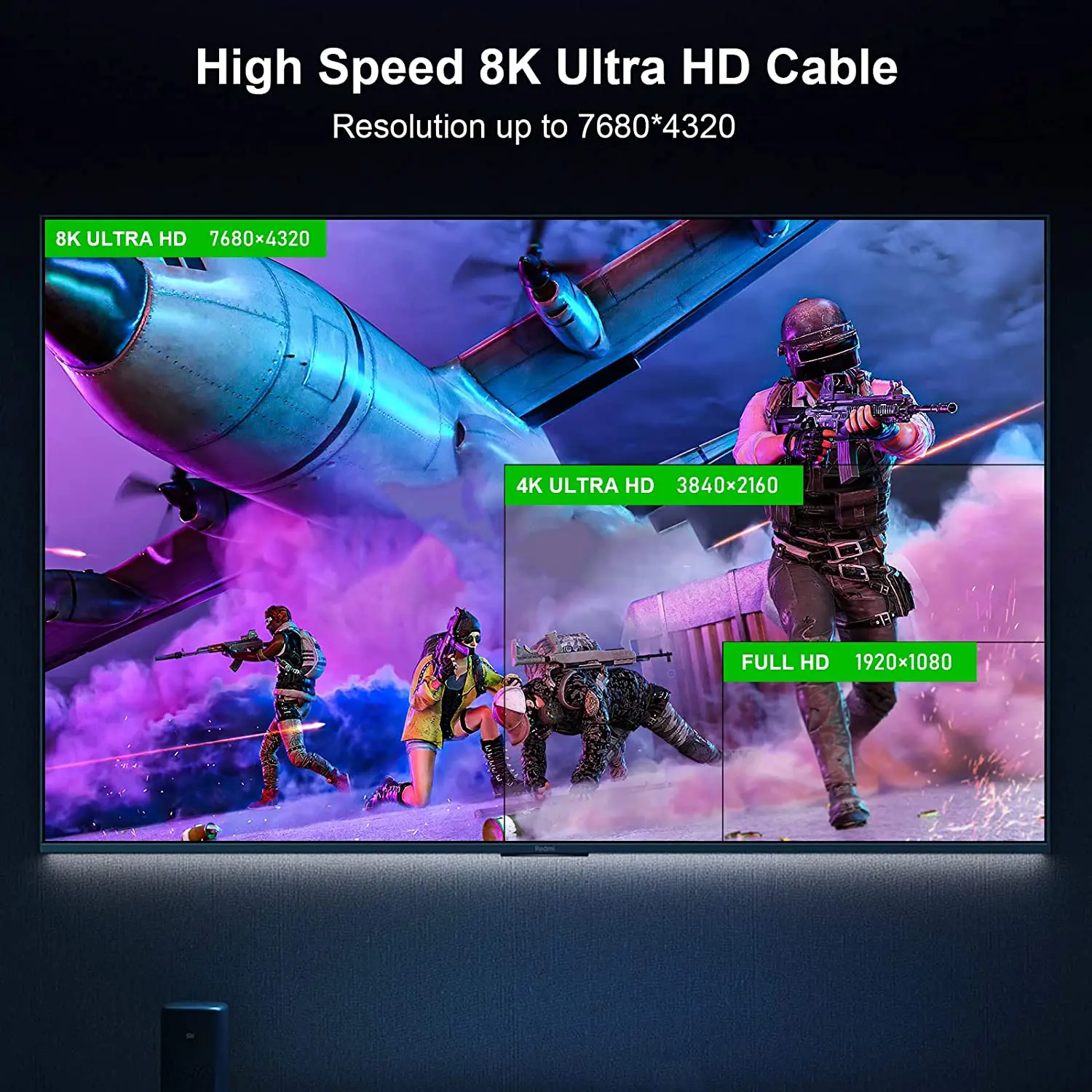 FIBR 광섬유 HDMI 2.1 호환 케이블, eARC HDR HDCP 2.2 2.3, HDTV PS5 블루레이 Xbox PC TV, 8K, 60Hz, 48Gbps, 4K, 120Hz, 144Hz