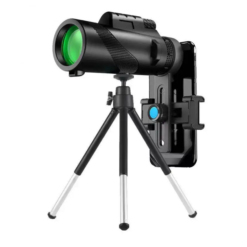 휴대용 단안 망원경, 고화질 80x100 배율, 플라스틱 쉘, 여행 휴가 워킹 하이킹용, 18mm 접안 렌즈