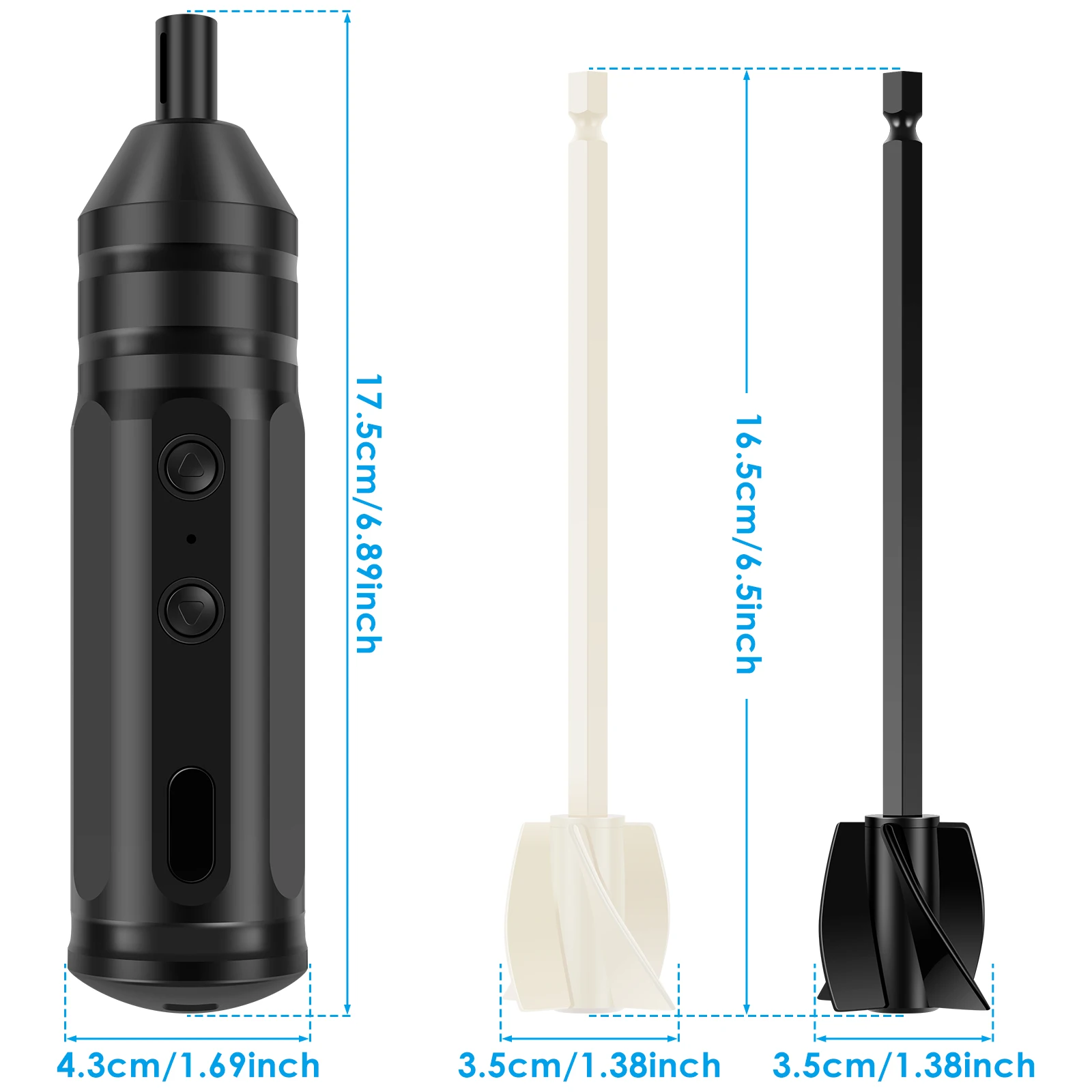 Epoxy Mixer Resin Mixer Paddles Rechargeable Drill Paint Epoxy Resin for Paint Concrete Plaster Reusable DIY Crafts