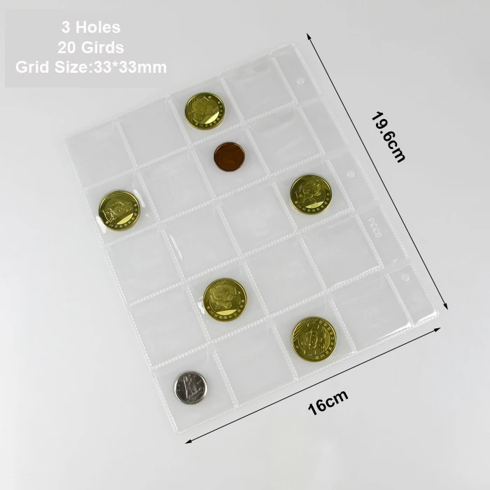 10pcs Coin Collection Book With Page Round Box coins collection album coin collection album