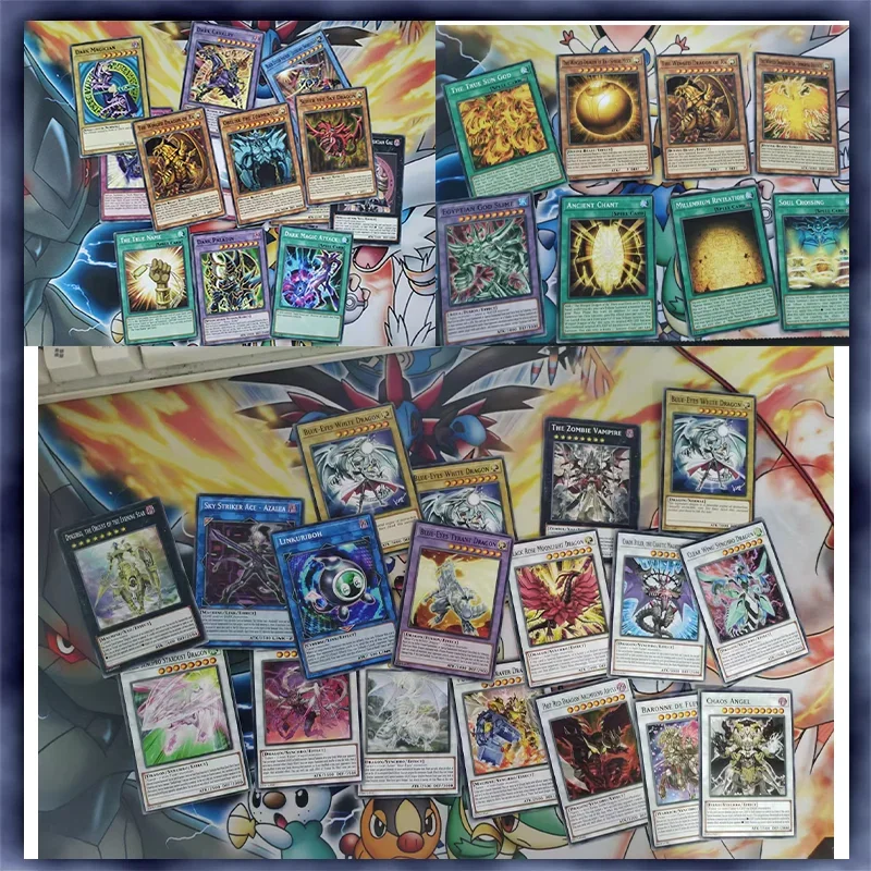 

Yugioh поединки монстров голубые глаза белый дракон темные Волшебные красные глаза Черный Дракон Крылатый Дракон Ra английская карта колода DIY