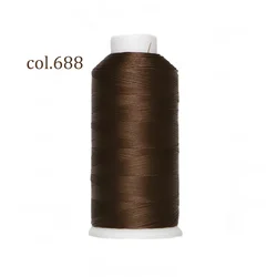 Heavy Duty Nylon Bonded Thread for Leather, Upholstery, Shoes, and Canvas Sewing - 1500 Meters, 0.3MM Thickness (688)