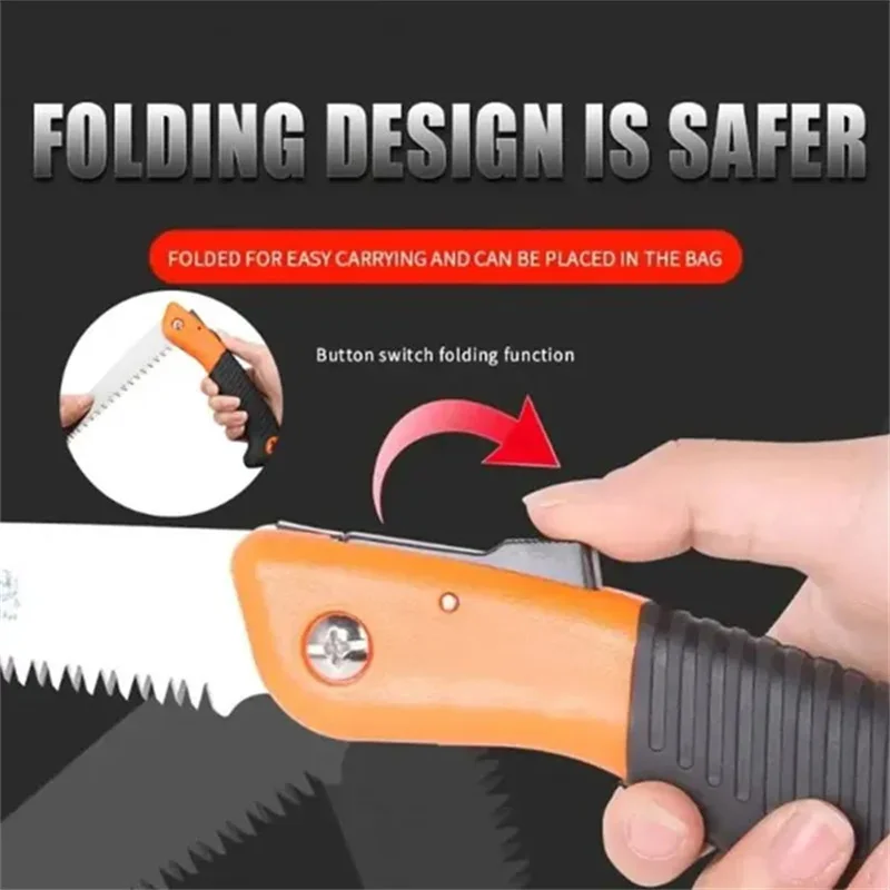 1pc Folding Pruning Saw Multi-purpose Gardening Folding Pruning Tools Outdoor Folding Saw For Logging Gardening Woodworking 2