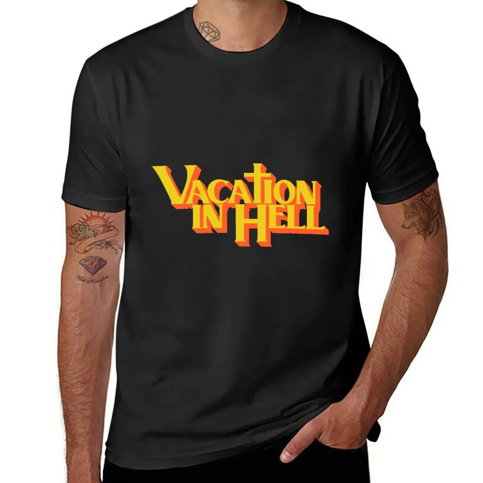 Vacation in Hell T-Shirt blacks customizeds mens vintage t shirts