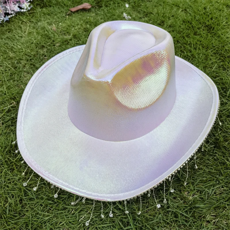 Cowboy Hat Western Cowboy New Design Wedding Decorate Bride Pink White Red Woman Caps Luxury Star 모자 Sombrero Vaquero Sombrero
