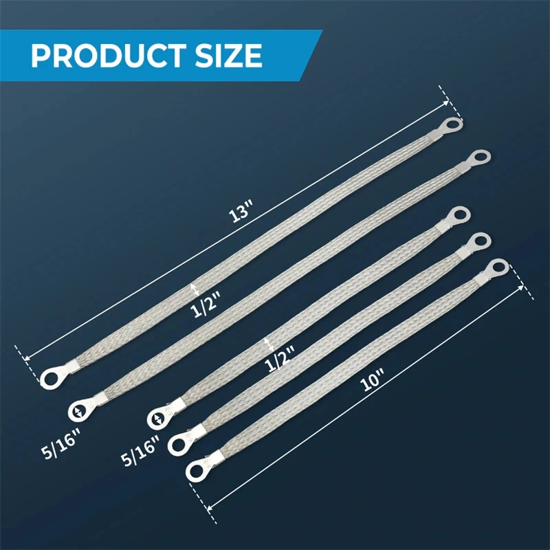 Kit De Cable De Cobre Con Correa De Tierra Para Motor, Marco De Carrocería De Camión Y Coche, Batería Universal, Línea De Modificación Paralela, Cable De Conexión A Tierra Para Coche, 4