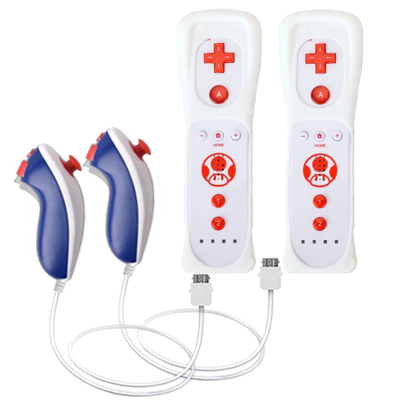 2pcs Controller for Wii Remote Controller Gamepad Built-in Motion Plus Control For Ninetend Wii/Wii U Console Wireless Game pad 