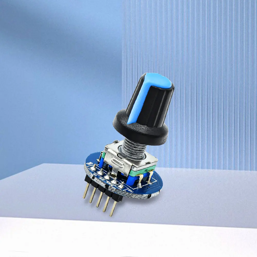 Round Audio Rotating Potentiometer 5V Brick Sensor Development Round Knob Cap High Precision for Car Audio Electronic Device