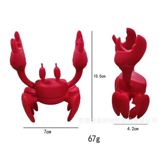 Kawaii Crab Spoon Holder Funny Doll Ornaments Plastic Crafts