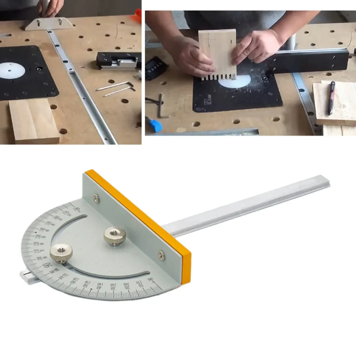 

DIY Woodworking Machines Mini Table Saw Circular Saw Table Miter Gauge T-Style Angle Ruler With 180mm Handle