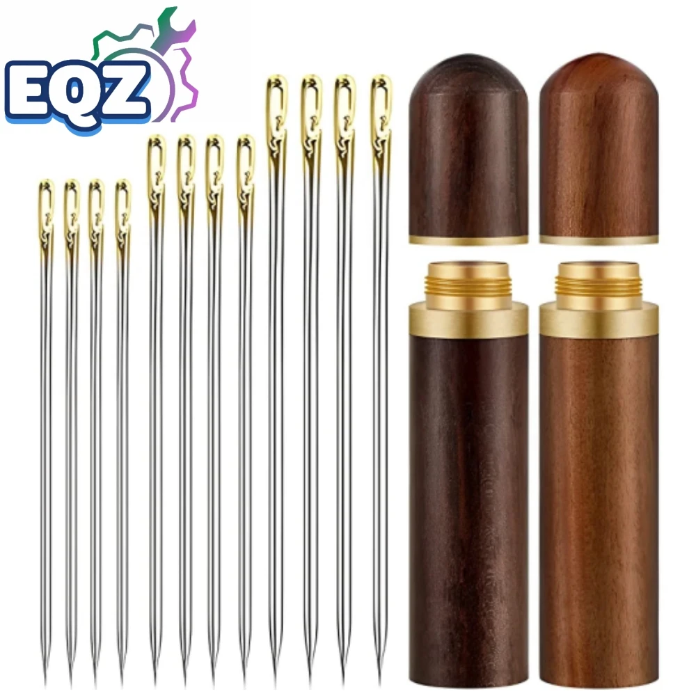 Blind Needle Elderly Needle-side Hole Hand Household Sewing Stainless Steel Sewing Needless Threading Apparel Sewing DIY