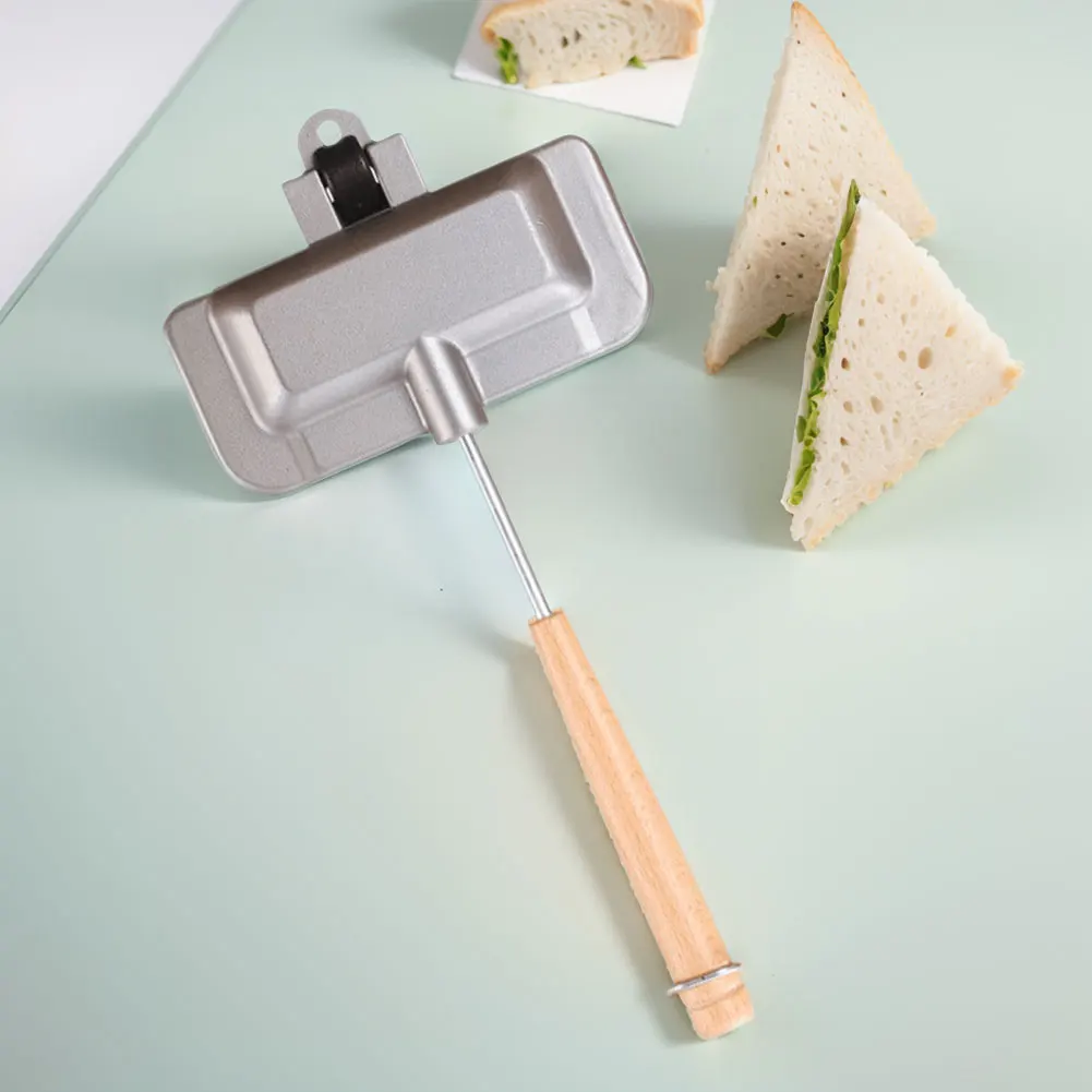 Waffle Pancake Baking Barbecue Oven Mold Hot Dog Toaster Non Stick Aluminum Alloy Grill Frying Pan Double-Sided Sandwich Fry Pan 5
