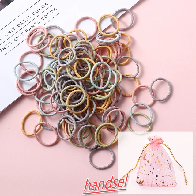 100PCS/Set Girl Hair Ring Children Ponytail Elastic rubber band hair band Hair Accessories girl Headband Scrunchie Headdress Set 100pcs-12