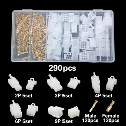 Enhanced Electrical Connector Assortment Kit: Versatile 2.8mm Pin Wire Terminal Hooks for Male & Female Terminals (290Pcs)