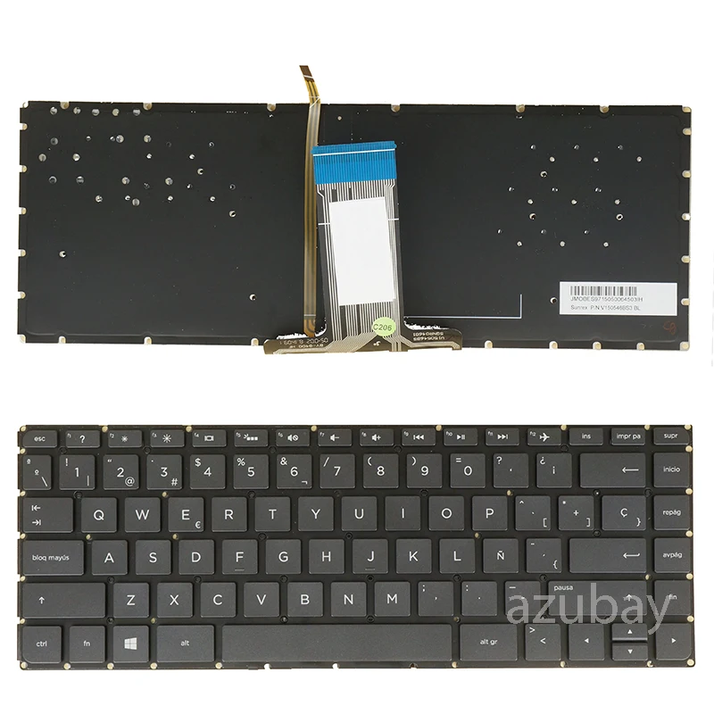 

Клавиатура с подсветкой для ноутбука HP Pavilion 13-U 13-U000 M3-U M3-U000 14-AL 14-AL000 14-AV 14-AV000, черная, испанская