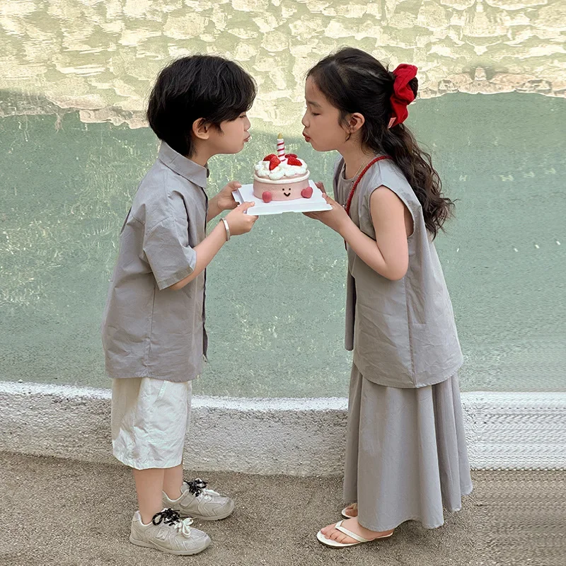 Sibling Outfits Boy And Girl Matching Shirts Sibling Look Brother - Main Image