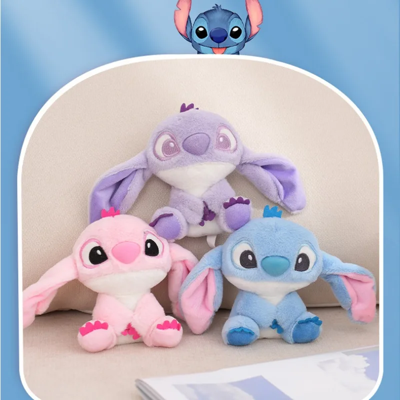 

12cm Cute Stitch Plush Toys for Child Women Girls Disney Key Chain Pendant for Handbag Bag Satchel Gift