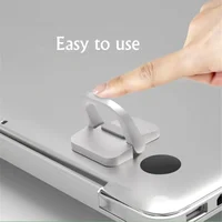 2 pièces en alliage d'aluminium accessoires pour ordinateur Portable support pour ordinateur Mini pieds portables pour Macbook support d'ordinateur 5