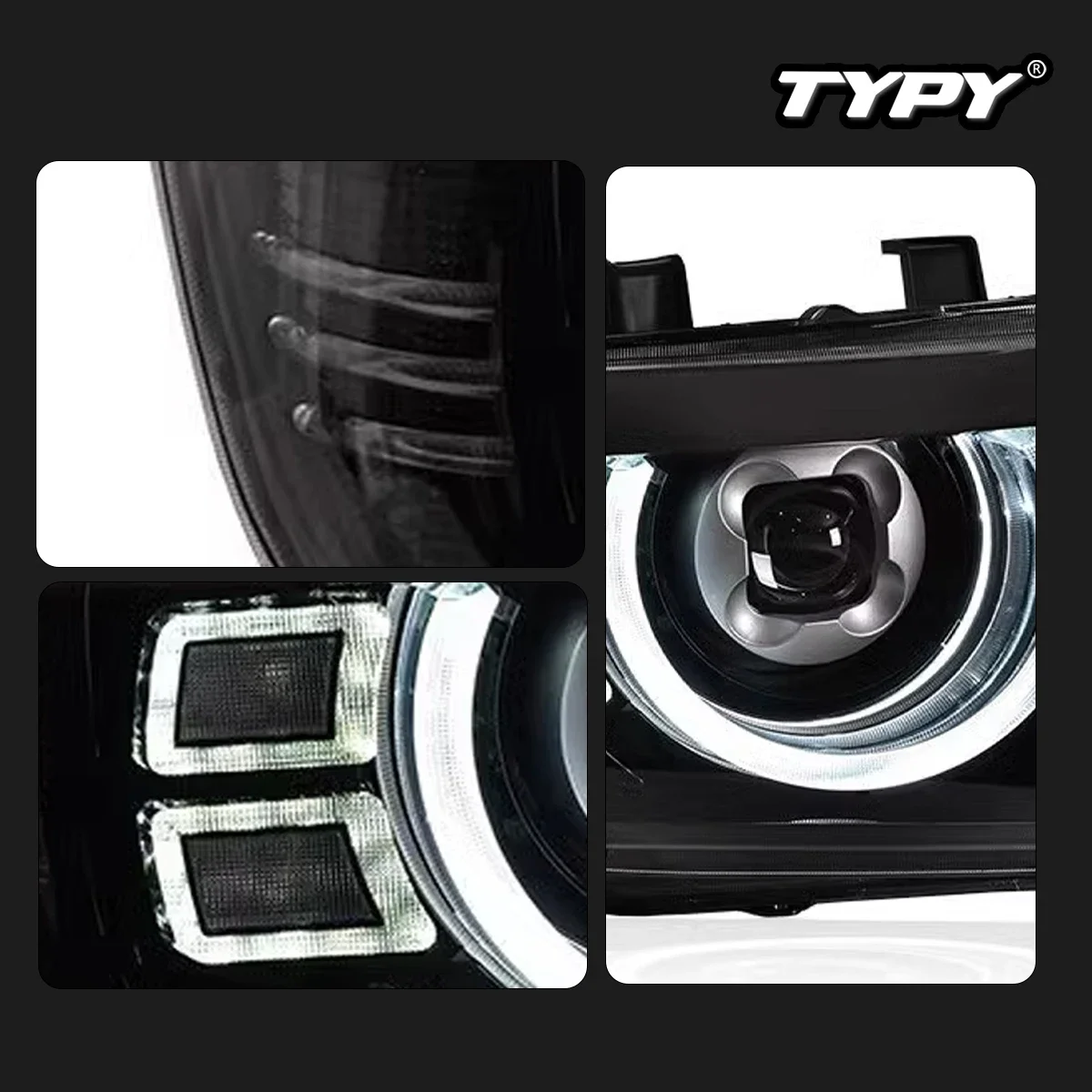 도요타 랜드 크루저용 자동차 스타일링 헤드램프 어셈블리, LC70-LC79 2007-2020 업그레이드, 새로운 다이나믹 헤드라이트로 수정